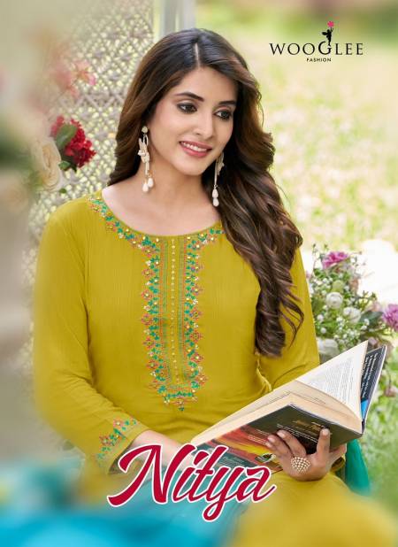 Nitya By Wooglee Rayon Embroidery Readymade Suits Wholesale Price In Surat Catalog